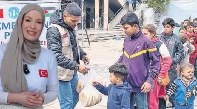 Aylardır açlık ve susuzlukla mücadele eden Gazzelilere yardım eli uzatan Gamze Özçelik, son hareketiyle alkış topladı. Yaptığı sayısız iyilikle 7'den 70'e herkesin takdirini toplayan Özçelik, sivillere umut olmak için kurduğu fırınla her gün Gazze'deki insanlara taze ekmek dağıtıyor.