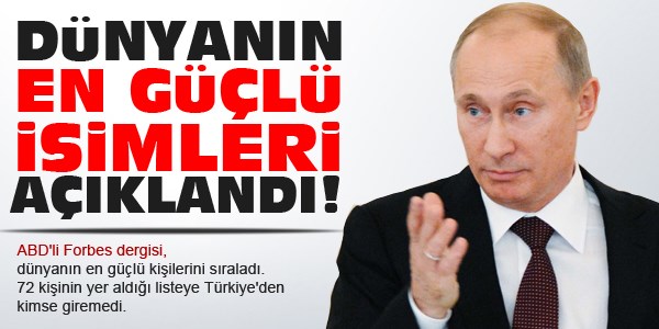 Dünyanın en güçlü isimleri açıklandı