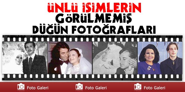 Ünlülerin görülmemiş düğün fotoğrafları