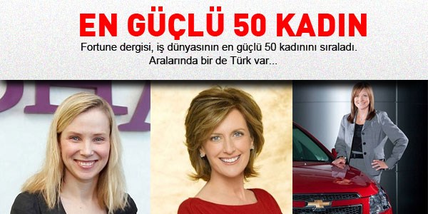 En güçlü 50 kadın