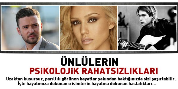 Psikolojik sorunları olan ünlüler