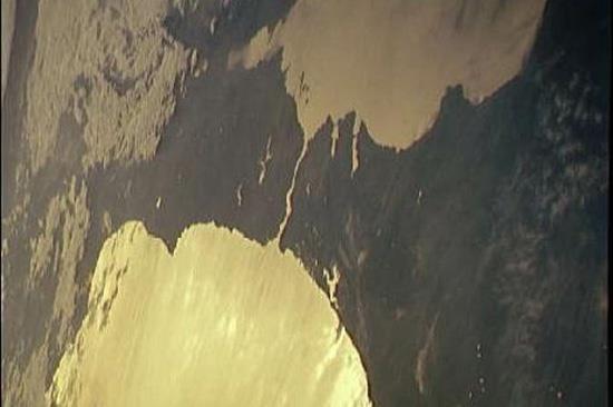 Trakya üstünden İstanbul boğazı...