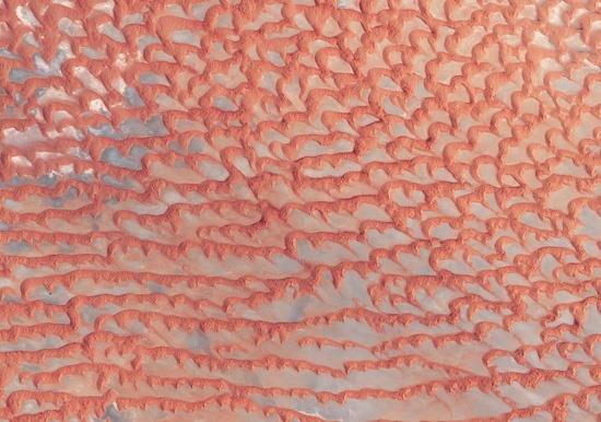 Arabistan'daki Rub' al Khali bilinen en geniş kum denizi. Sahra çölünün yarısı kadar genişliğe sahip. 583 bin km karelik bir alandaki kum denizi fotoğrafı Landsat 7 tarafından 2001'de çekildi.