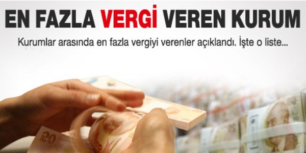 2013 Kurumlar vergisi rekortmenleri belli oldu!