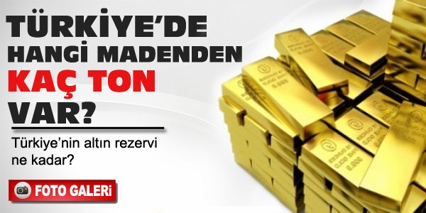 Türkiye'de hangi madenden kaç ton var?