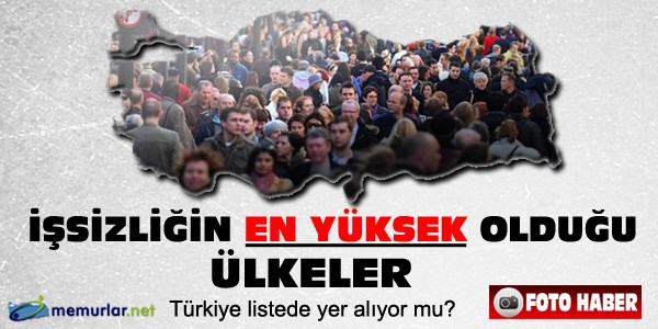 İşsizliğin en yüksek olduğu ülkeler