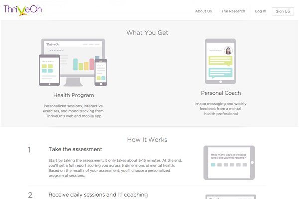 <p><b>ThriveOn</b></p>  ThriveOn ruhsal sağlık sorunları yaşayan kullanıcıları için yüksek fiyat ödemelerine ve uzun saatler boyunca beklemelerine gerek kalmayacak şekilde online danışma hizmeti sağlıyor.
