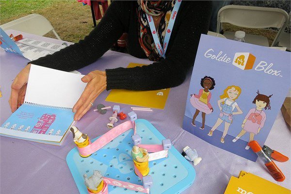 <p><b>Goldieblox</b></p>  Goldieblox, küçük kızlar için mühendislik becerilerini geliştirmek ve mühendisliği özendirmek için çeşitli oyuncaklar üretiyor. Çoğunlukla erkeklerin rol aldığı sektöre kadınları kazandırmayı kendilerine misyon edinmişler.
