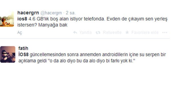 Sosyal medyada iOS8 depremi