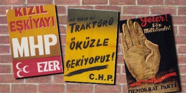 Partilerin eski seçim afişleri