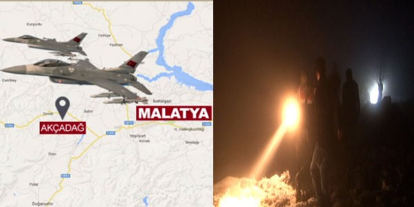 Malatya'da 2 savaş uçağı düştü
