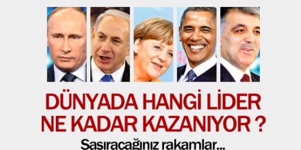 Dünya liderleri ne kadar kazanıyor?