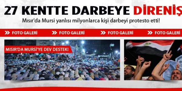 Mısır'da Mursi'ye büyük destek