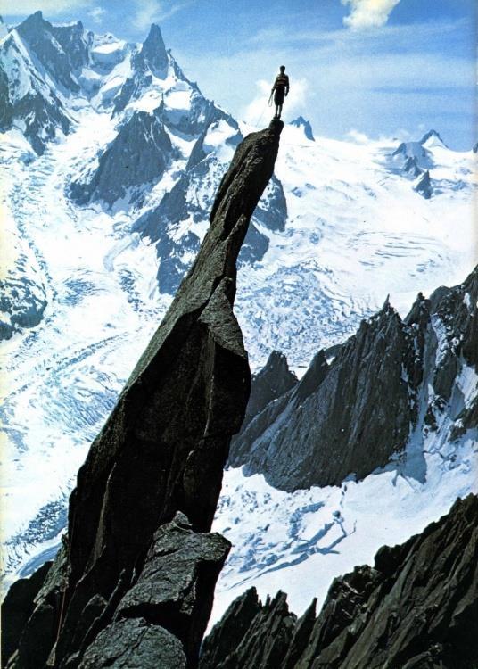 14) Vintage climbing photo taken from Gaston Rébuffat`s book.