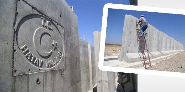 Suriye sınırına beton duvar