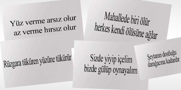 İlginç atasözleri