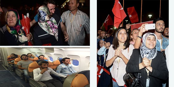 Kaçırılan türk işçiler yurda döndü