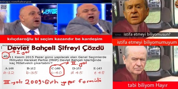 En komik 1 Kasım seçim Capsleri