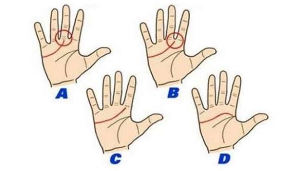 B: Eer kalp izginiz orta ve iaret parmaklarnzn arasndan balyorsa, siz dnceli, anlayl ve nazik birisiniz.