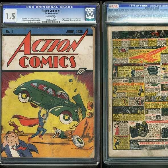 ComicConnect.com adl internet sitesi tarafndan yaplan ak artrmada, 1938 ylnn haziran aynda baslan derginin 1 milyon dolara satld, bunun bir izgi romana biilen rekor fiyat olduu belirtildi.