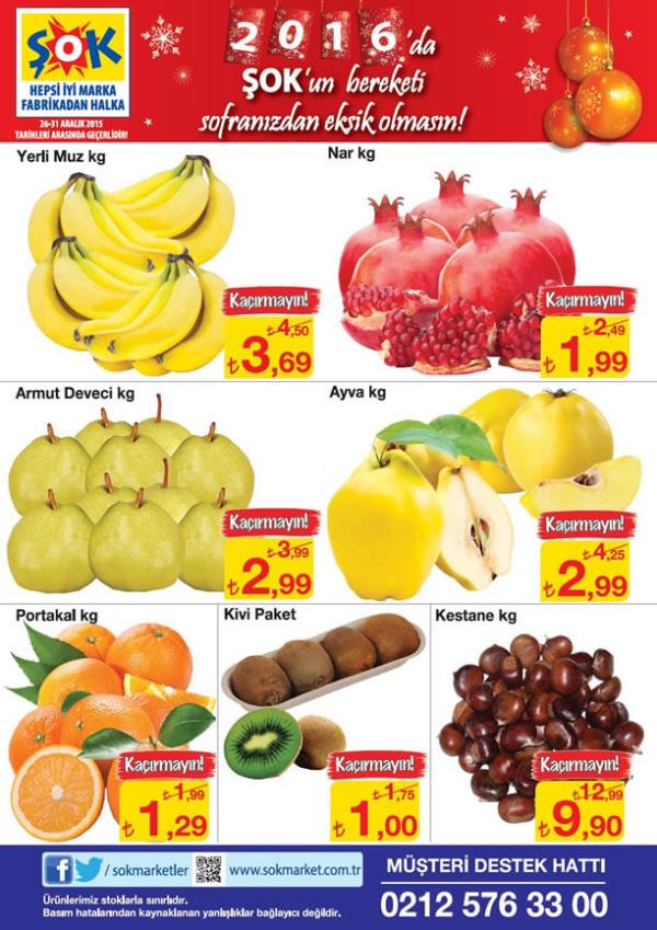 OK'un 26 Aralk 2015 tarihli frsat rnleri