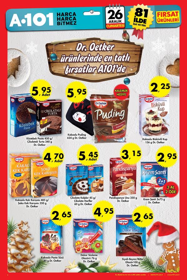 A101'in 26 Aralk tarihli frsatlar
