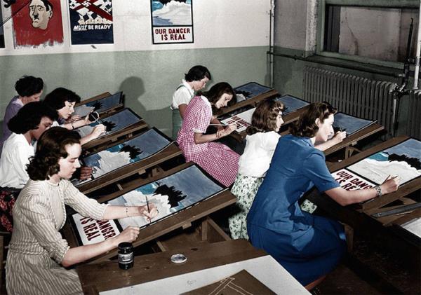 kinci dnya sava yllarnda poster hazrlayan kadnlar