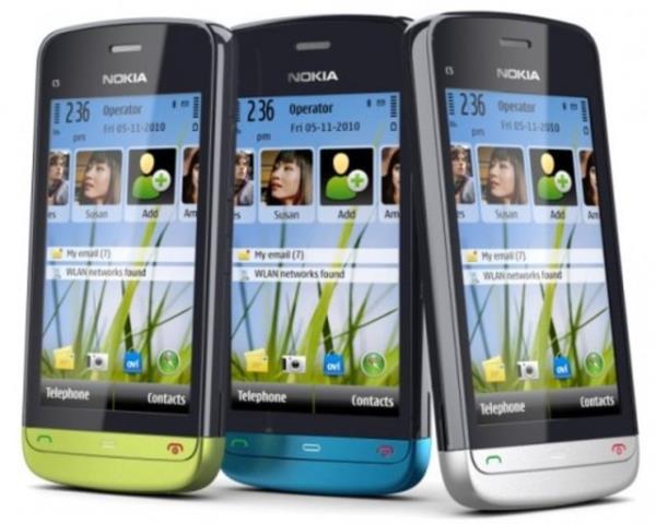 Nokia C5-03<br>    lemci: 600 MHz ARM 11<br>    Kamera: 5 MP<br>    Ekran: 3.2 in<br>    letim sistemi: Symbian OS v9.4<br>    Fiyat: 351-493 TL