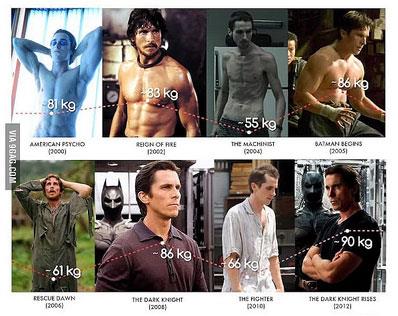 Hristian Bale'in filmden filme inanlmaz deiimi