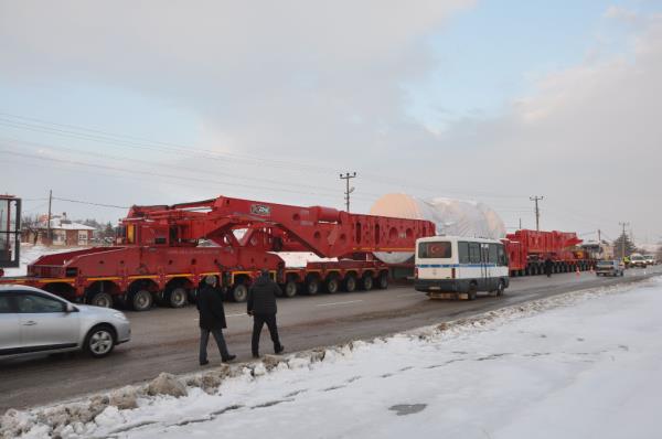 Aracn gece saatlerinde Kllar kyndeki doalgaz evrim santraline ulamas bekleniyor.