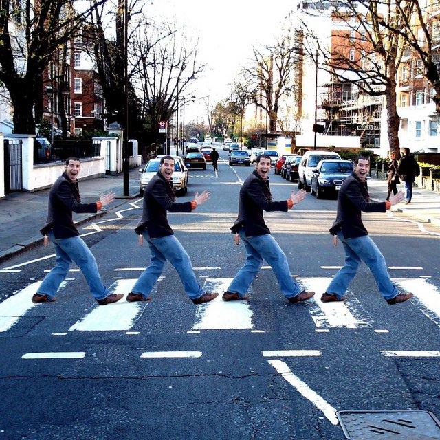 'Abbey Road'dan geiyorum' pozu