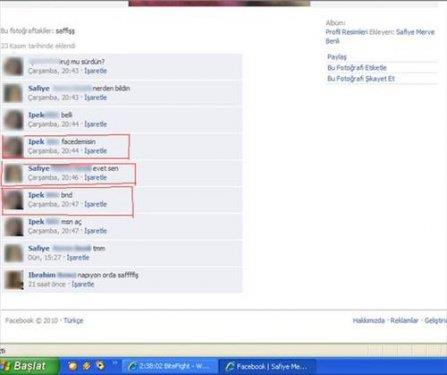 Fotoraf altna yazlan yorumlar aynen aktaryoruz:    <p>- ruj mu srdn</p>  - nerden bildin  <p>- belli</p>  - facede misin  <p>- evet sen</p>  - bende  <p>- msn a</p>   - tmm