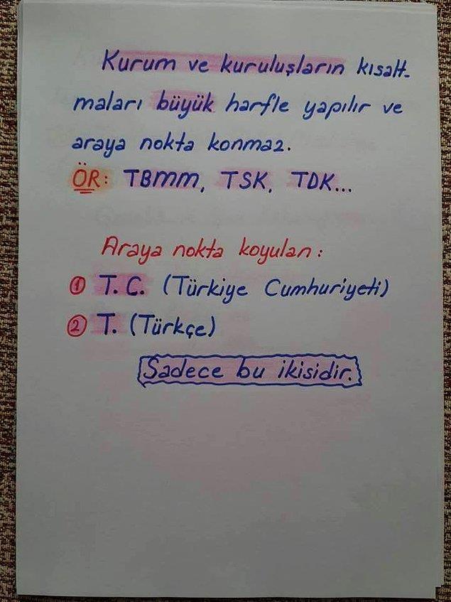 <p>16.Kurum ve kurulu adlarnn ksaltlma ekli</p>