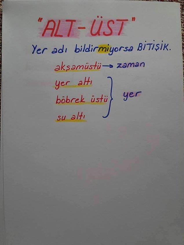 <p>20."Alt" ve "st" kelimelerinin yazm</p>