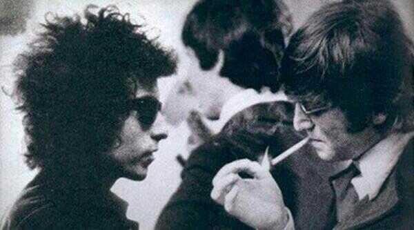 Bob Dylan ve John Lennon, 1965.