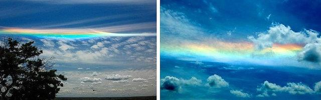 18. Ate Gkkua: Sirius bulutlarnn mevcut olduu ve gnein tepede bulunduu dnemlerde, buz kristallerinin yatay olarak hizalanm olmasndan dolay meydana gelen ve normal gkkuann aksine dz bir yapya sahip olan gkkua trdr