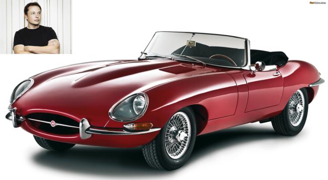 Tesla ve SpaceX'in kurucu orta olan milyarder Elon Musk, 1967 model 1 E-Type Jaguar'ndan da vazgeemiyor.