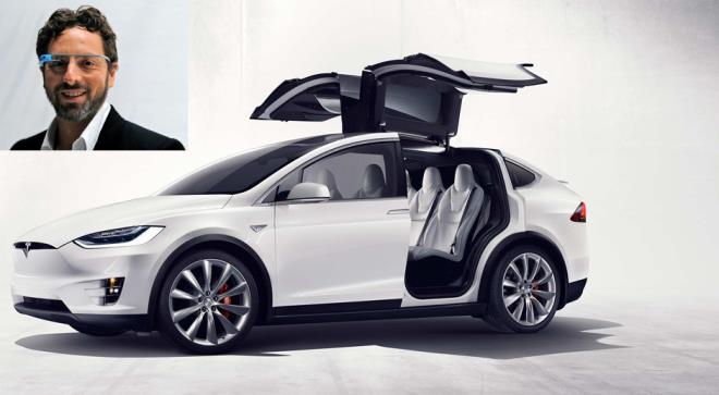 Google'n kurucu orta Sergey Brin, Tesla'nn en sadk mterilerinden biri. irketin son modeli Tesla Model X'e de sahip olan drdnc kii.