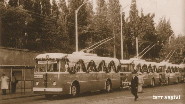 1961 - talya'dan getirilen ve "tramvayn kardeiyiz" sloganyla hizmete verilen troleybsler