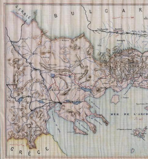 Avrupa haritas Edirne, stanbul ve Selanik vilayetleri