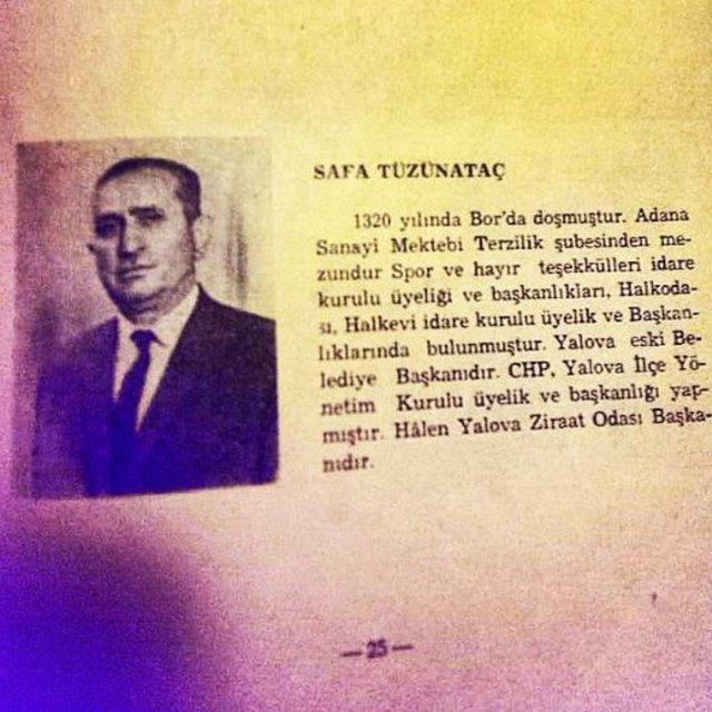 Berrak Tznata, Hicri takvime gre 1320 doumlu olan Yalova Eski Belediye Bakan olan byk dedesi Safa Tznata'la enteresan karlamasn sosyal medyadan paylat.