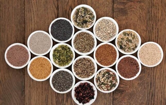 Susam, kabak ekirdei, ay ekirdei, chia, keten ve kenevir tohumlar