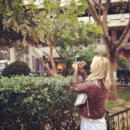 Ece Erken  <br>  Sezercan �ekimde.