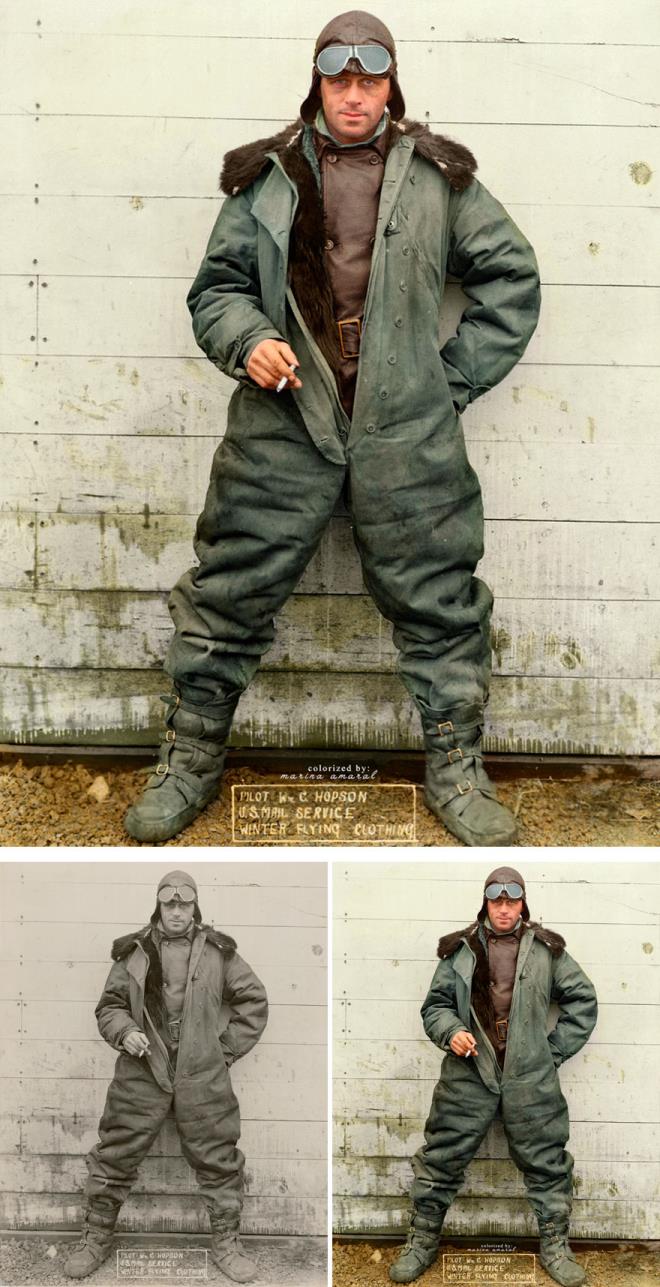 Amerikan havapostas pilotu.