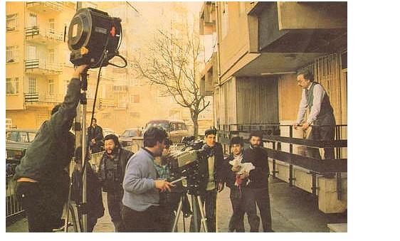 "Bizimkiler"den bir kamera arkas karesi.