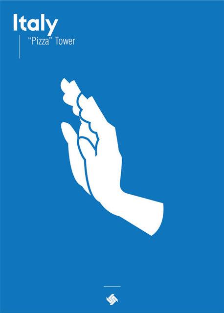 Trklerin gznden dier lkeler  <br>  Uur Sara&#8217;n izimlerinden &#8216;Trklerin gznde lkeler&#8217; serisi    <br>talya  <br>  Pisa Kulesi  Bir el atn yklmasn...