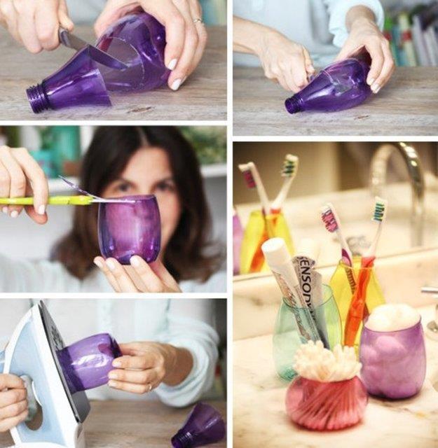 Plastik ielerden dekoratif bardaklar...