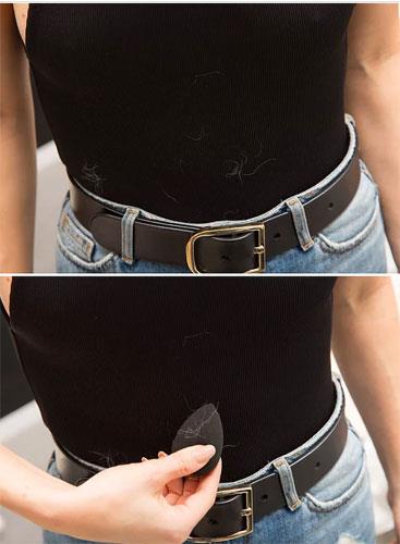 Kullanmadnz bir sngeri, siyah renkli kyafetlerinizin zerinde biriken tyler iin kullanabilirsiniz.