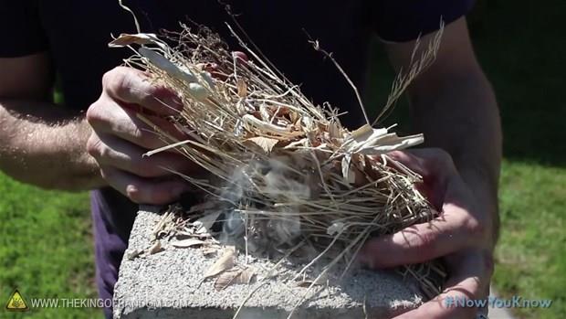 ieyi sabit tutun, ksa bir sre sonra tutumaya balayacaktr. Oluturduunuz alevi kuru yaprak ve ot paralaryla destekleyip hafife fleyerek ateinizi yaratn.