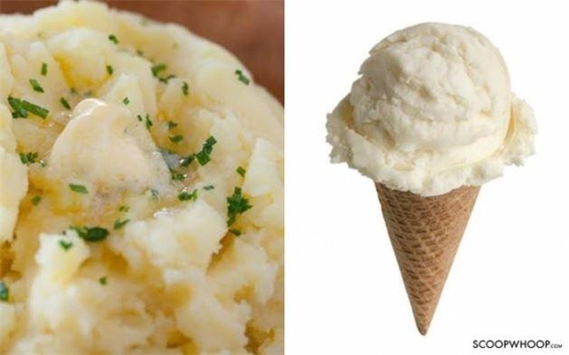 Patates hilesi / Reklamlarda grdnz dondurma deil, patates presi. Setin scak klar dondurmay eriteceinden yerine patates kullanlyor.